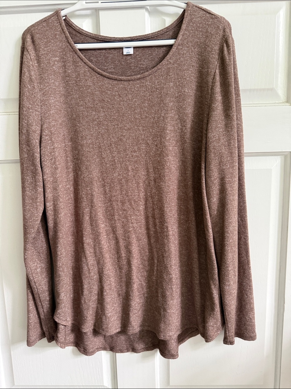 Old Navy Long-Sleeve Scoop Neck Top - Mauve Brown